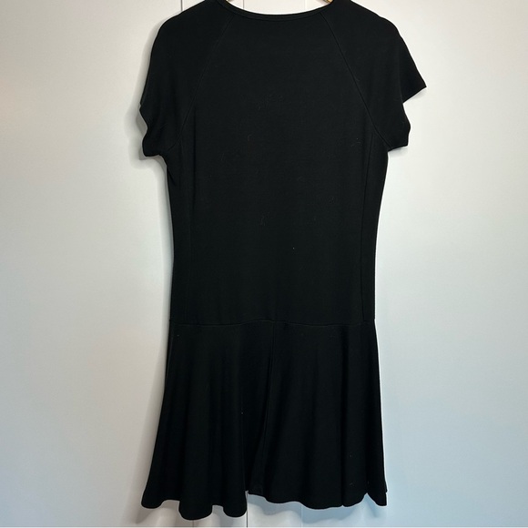 RALPH LAUREN POLO PONTE DRESS BLACK KNIT STRETCHY T-SHIRT PEPLUM XL Soft viscose - Picture 4 of 9